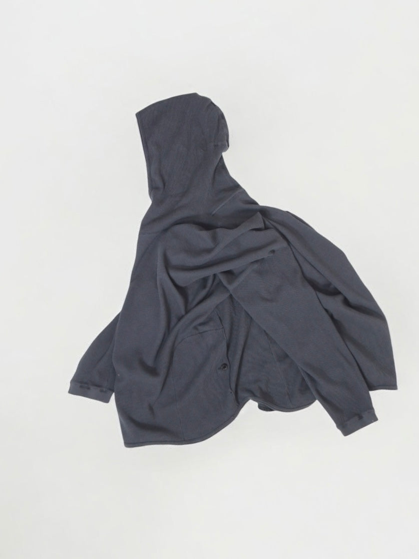 WIDE FIT HOODED WAFFLE【O20TS4】ANTHRACITE