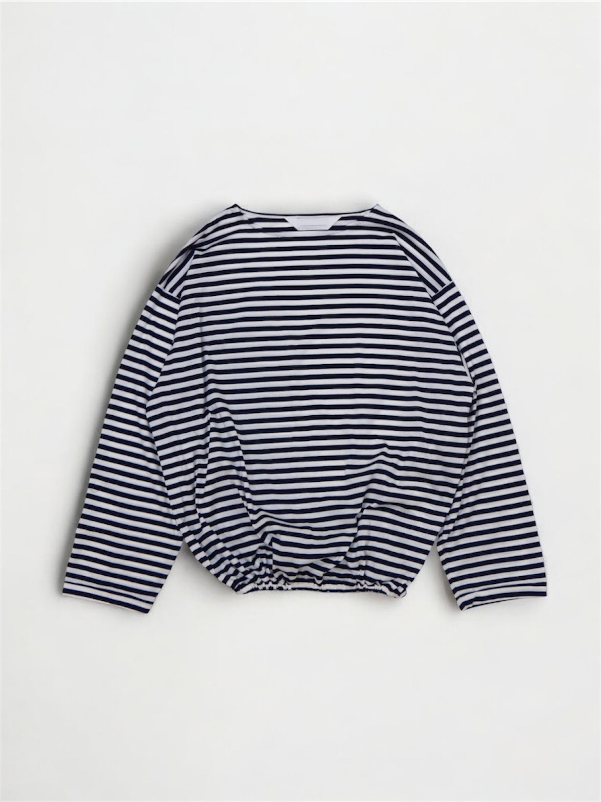 BALLOON BASUQUE TOP【A-106】WHITE/NAVY