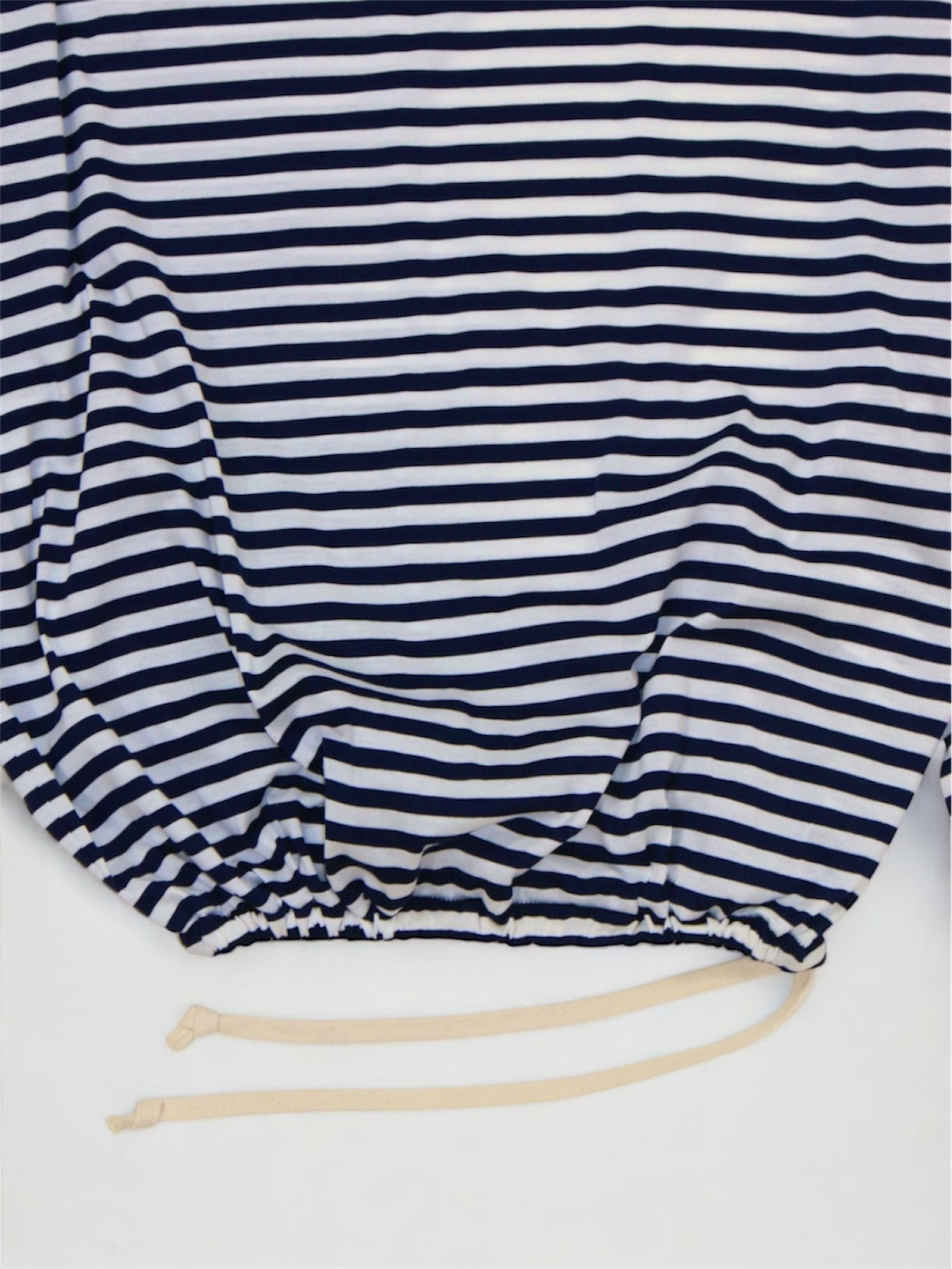 BALLOON BASUQUE TOP【A-106】WHITE/NAVY