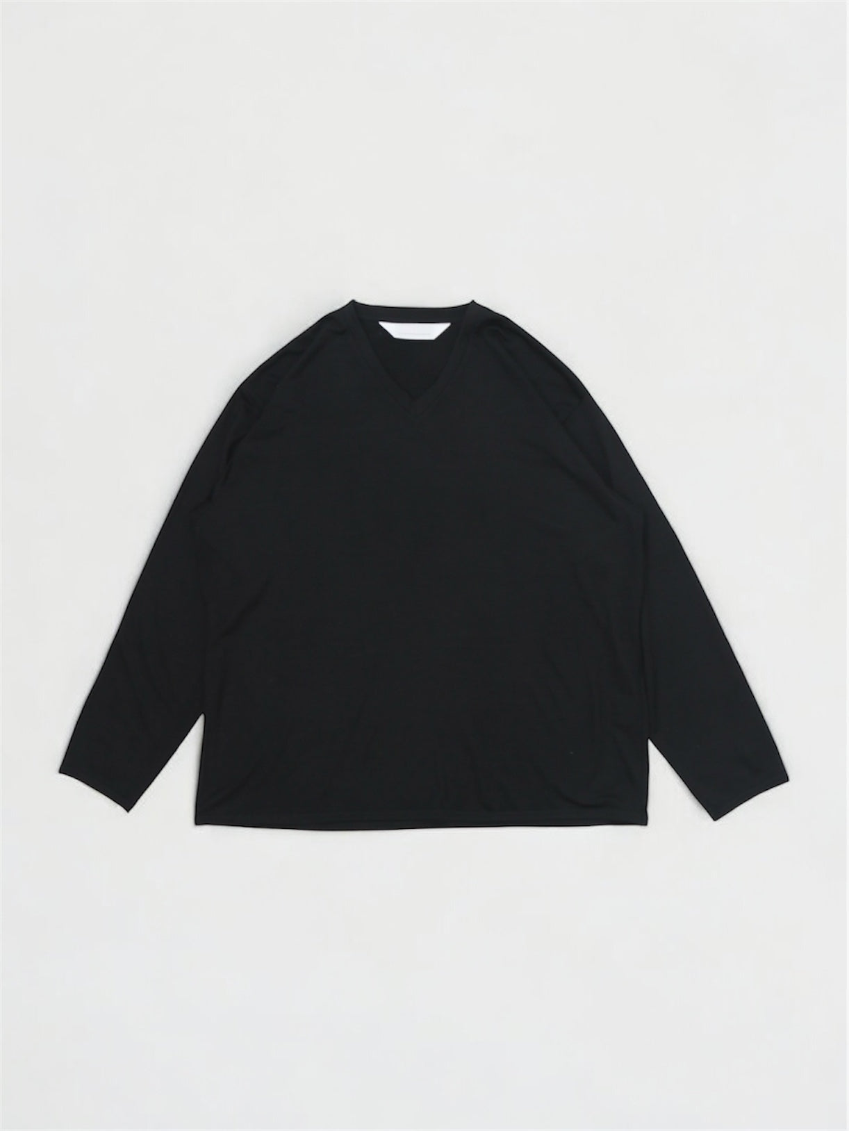 MERINO V NECK【A-107】BLACK