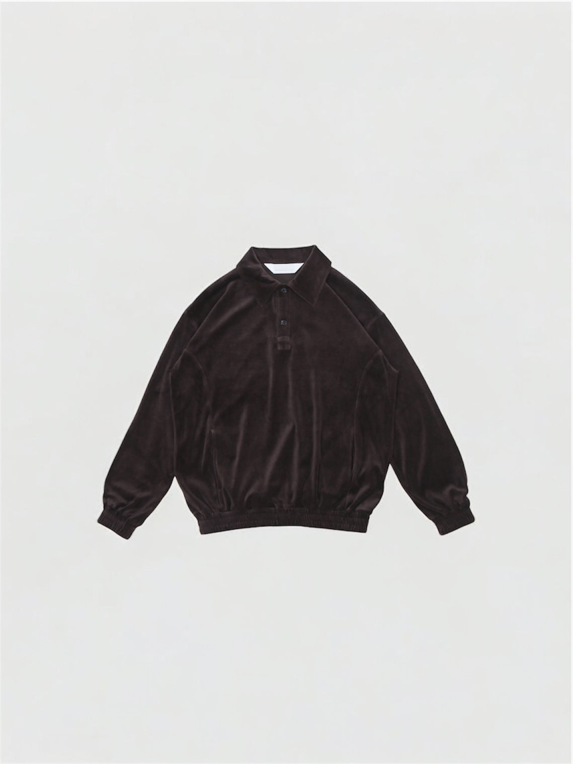 VELOUR POLO【A-95】SHINE BROWN