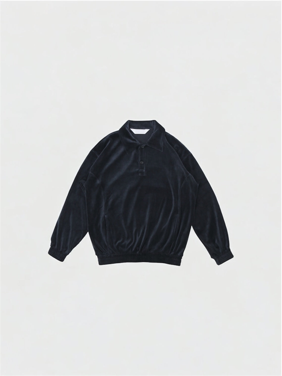 VELOUR POLO【A-95】STEEL NAVY
