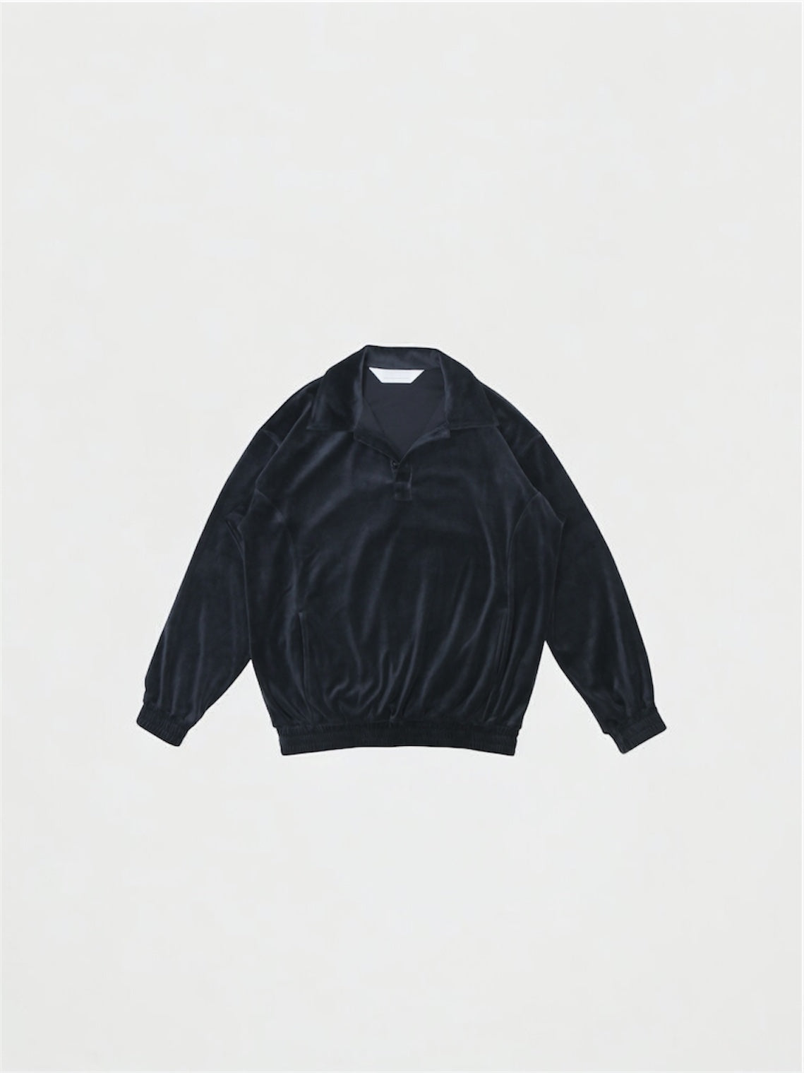 VELOUR POLO【A-95】STEEL NAVY