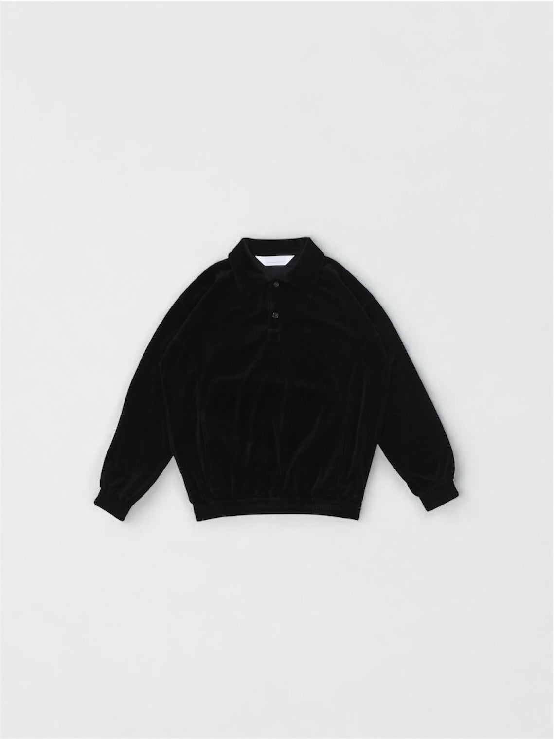 VELOUR POLO【A-95】BLACK