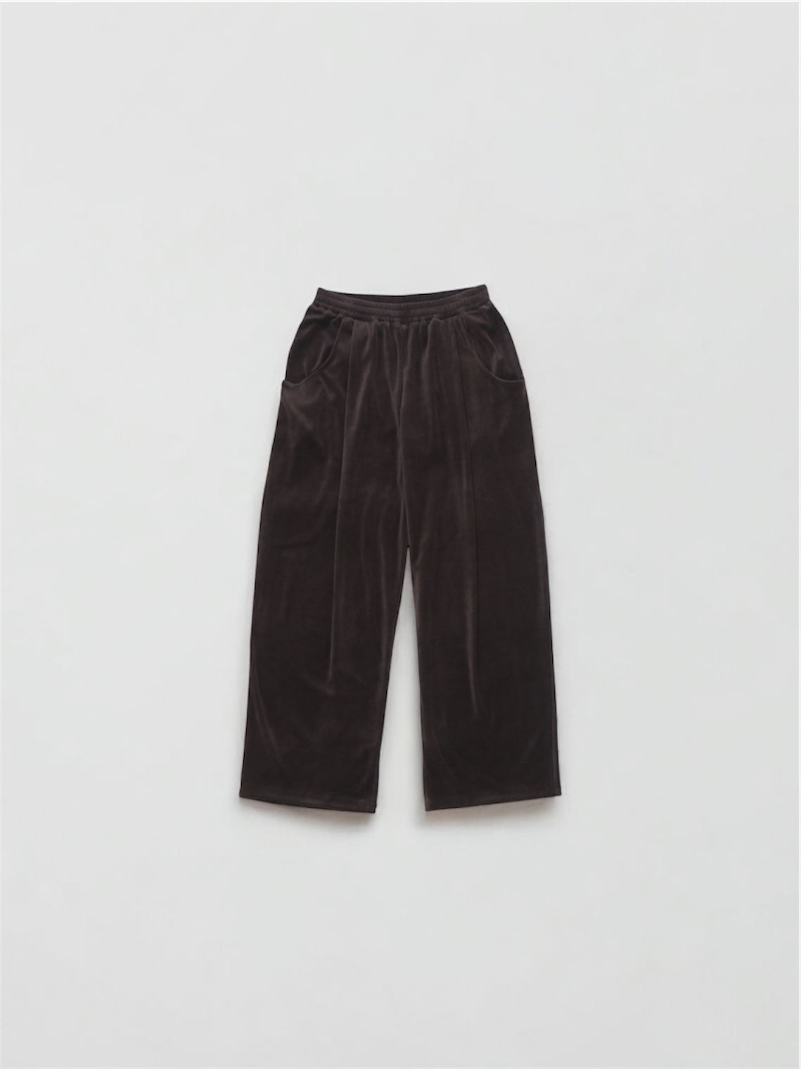 VELOUR TUCK PANTS 【A-111】SHINE BROWN