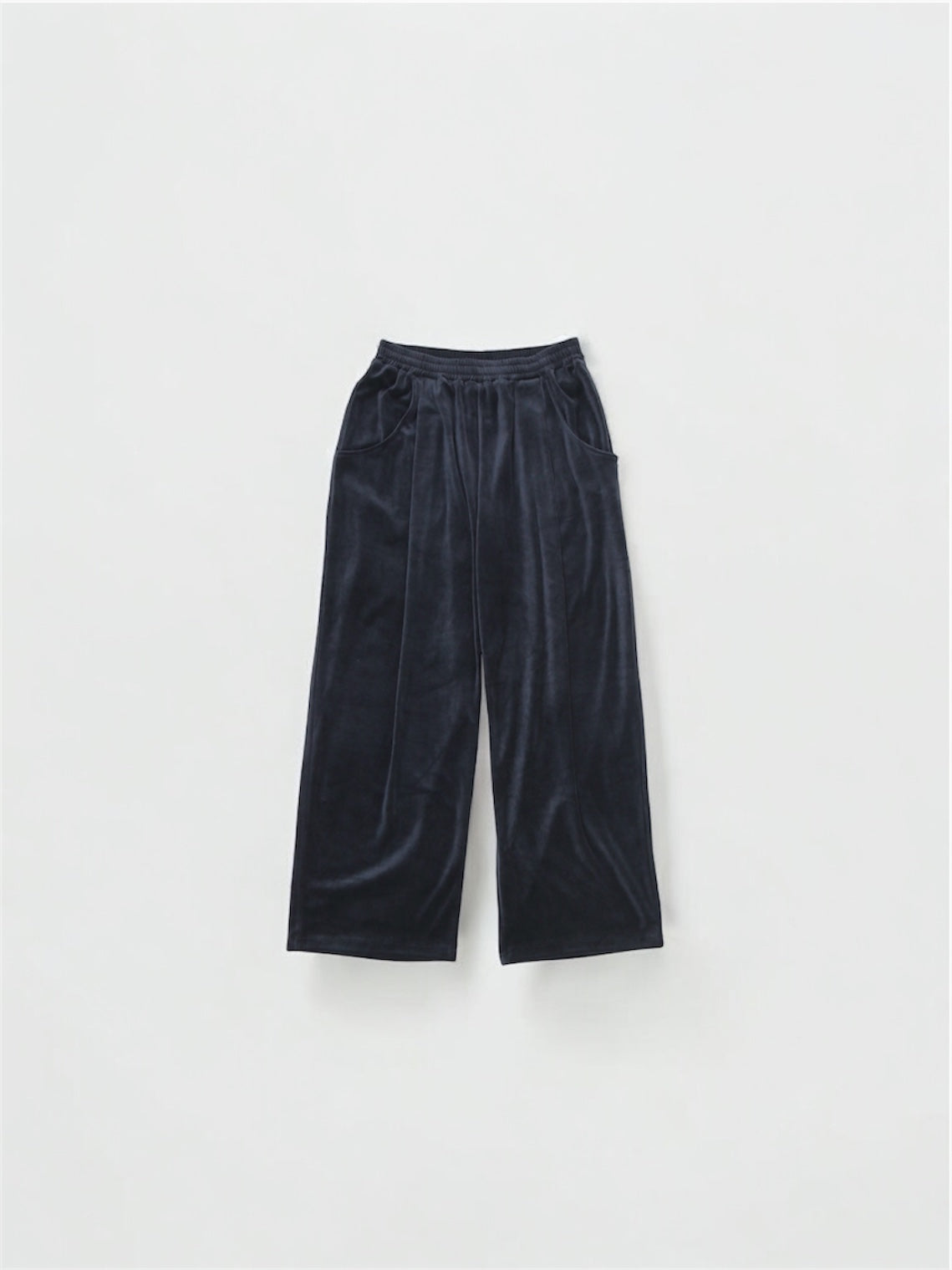 VELOUR TUCK PANTS 【A-111】STEEL NAVY