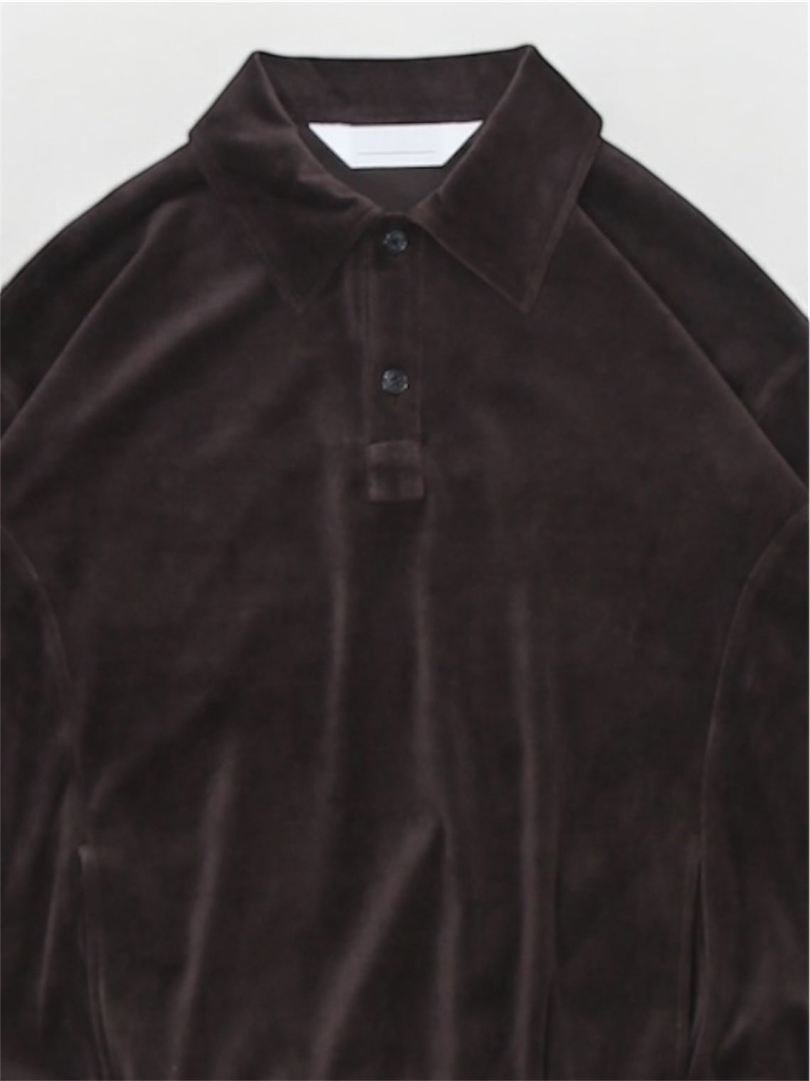 VELOUR POLO【A-95】SHINE BROWN