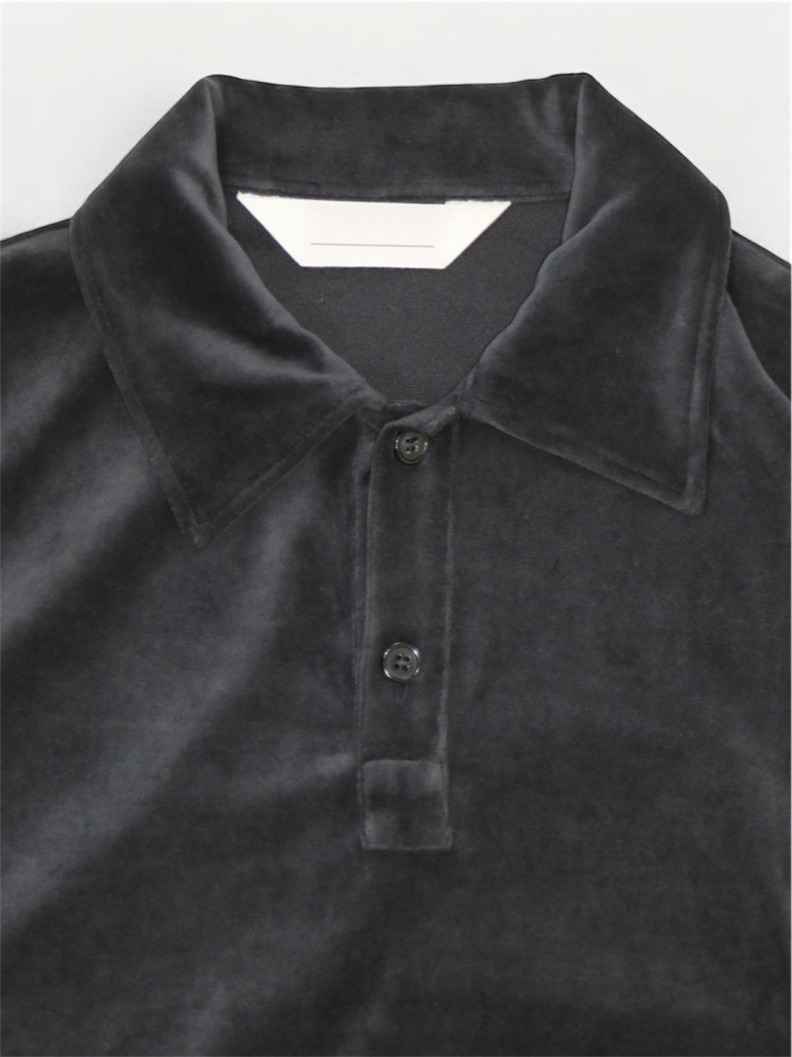 VELOUR POLO【A-95】STEEL NAVY