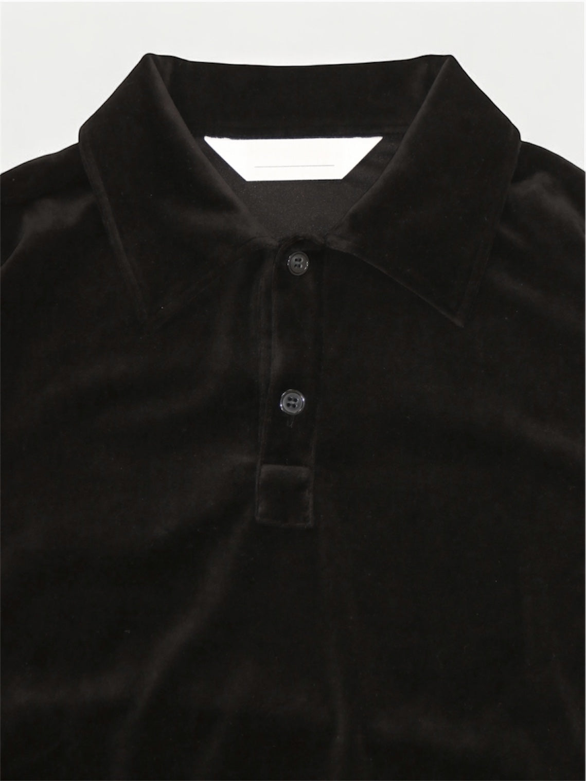 VELOUR POLO【A-95】BLACK