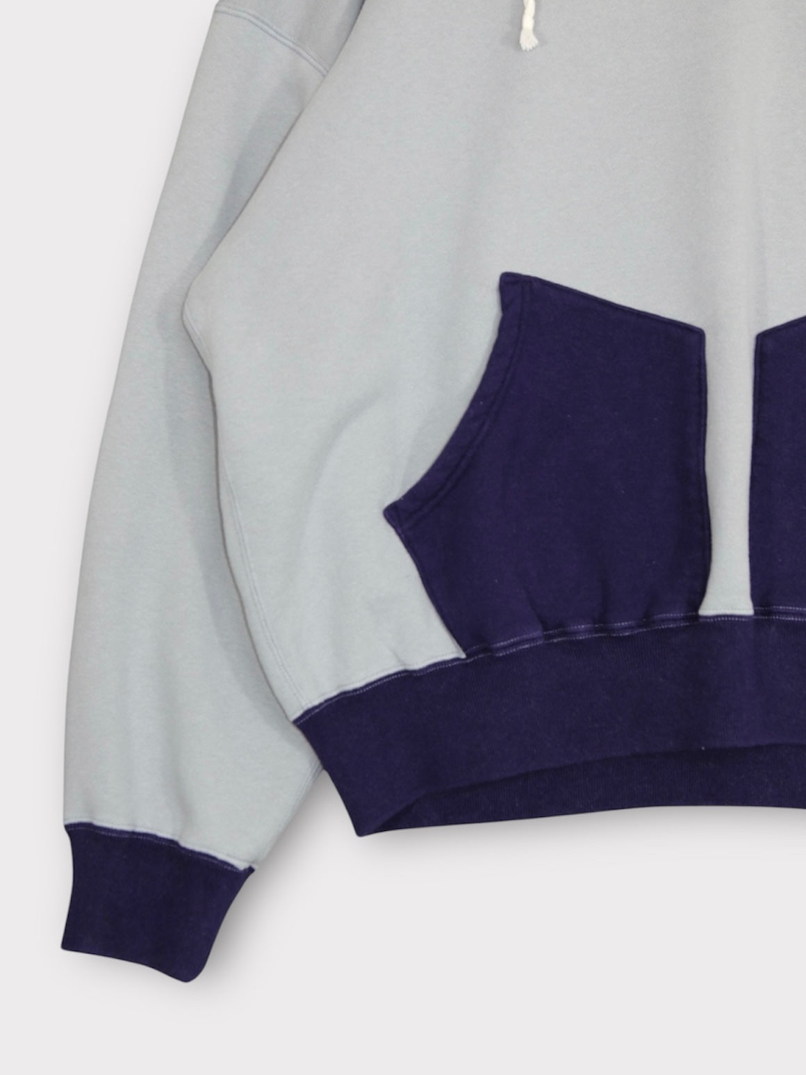 AFTER HOODED SWEAT【A114】DUSTY BLUE/EGGPLANT