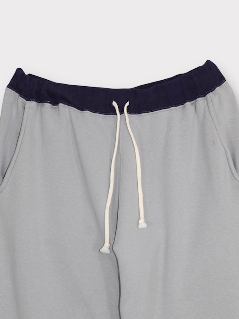 SIDESEAMLESS SWEAT PANTS【A-116】DUSTY BLUE/EGGPLANT