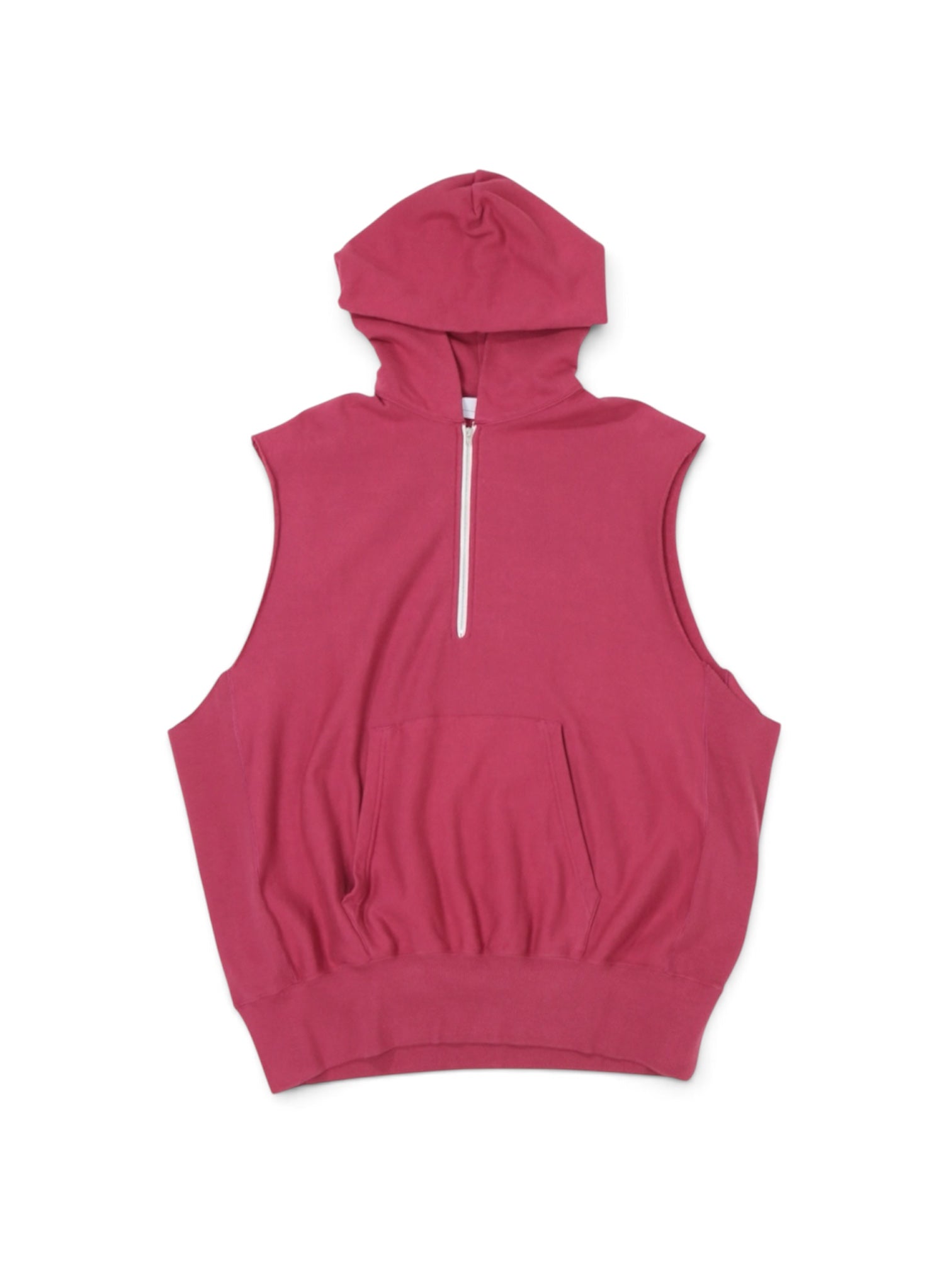 CUT SLEEVE HOODIE【A122】ROSE WINE