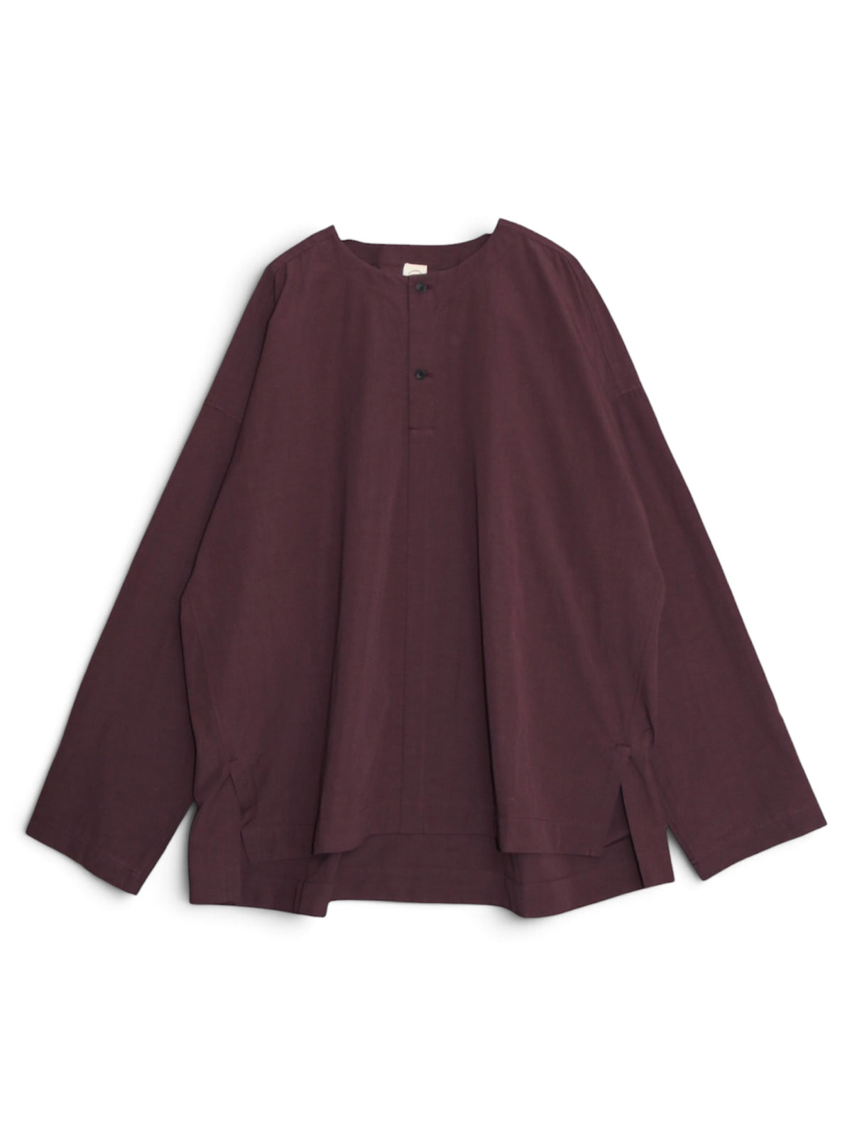 HENLEY SHIRT【O22SRT1】AUBERGINE
