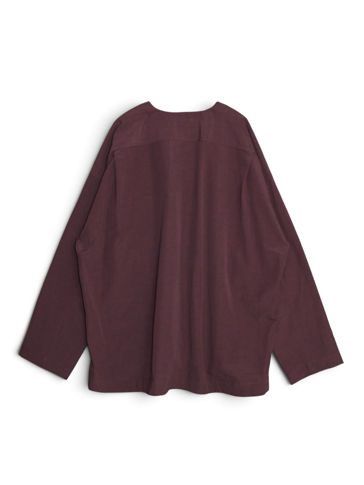 HENLEY SHIRT【O22SRT1】AUBERGINE