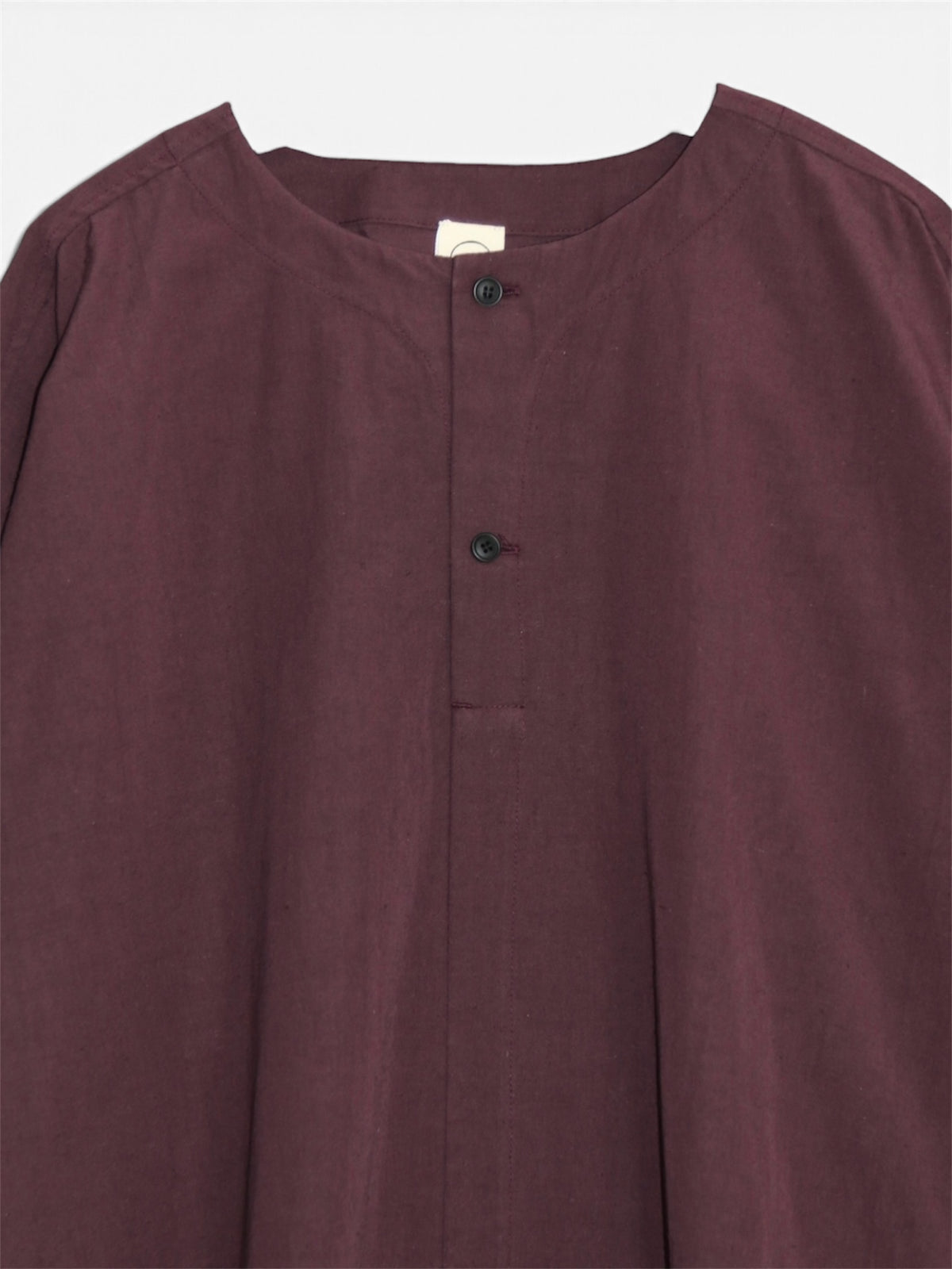 HENLEY SHIRT【O22SRT1】AUBERGINE
