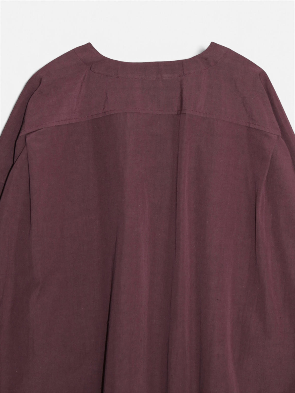 HENLEY SHIRT【O22SRT1】AUBERGINE