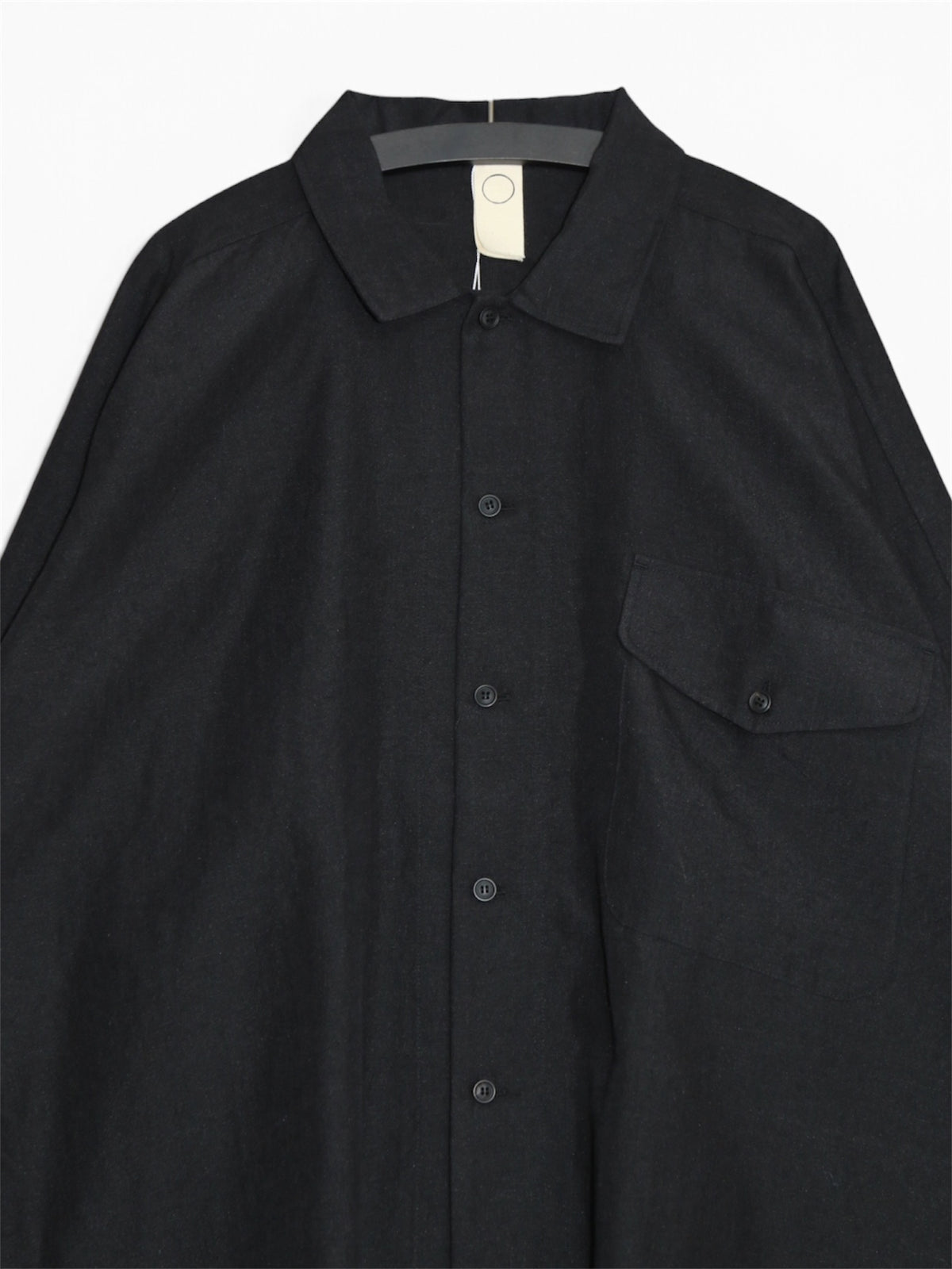 PLAIN LOOSE SHIRT【O22SRT2】BLACK