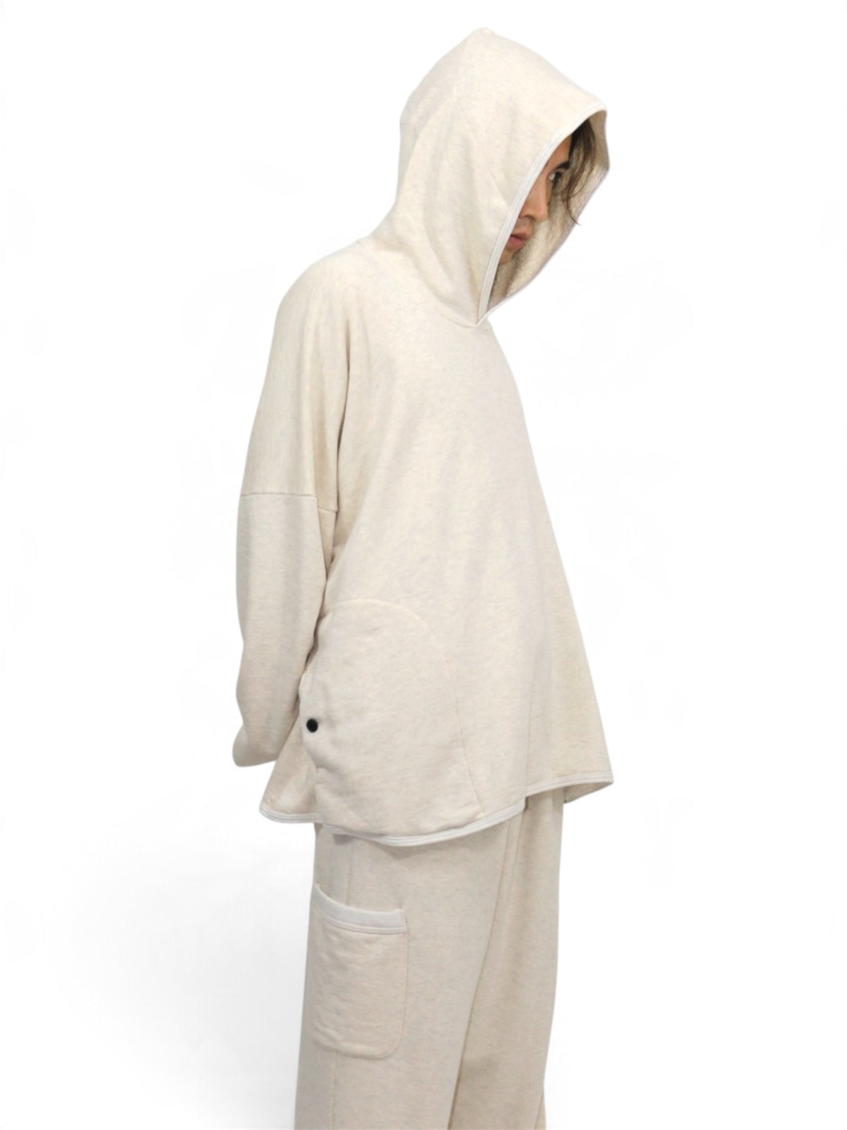 WIDE FIT HOODED SWEAT【O22TS6】OATMEAL