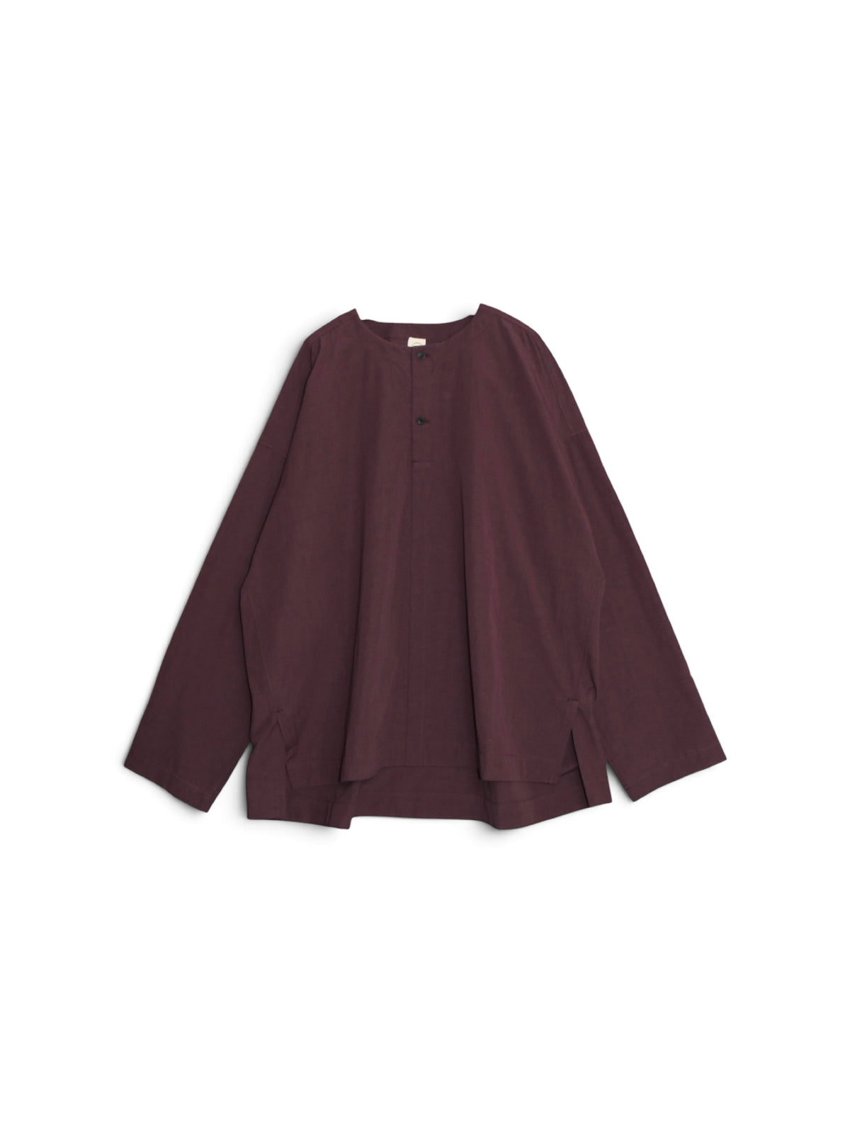 HENLEY SHIRT【O22SRT1】AUBERGINE